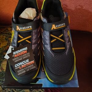 Kids Black and Yellow Sneakers